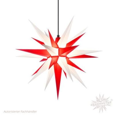 A7 weiss und rot Kunststoff Herrnhuter Stern für Außen und Innen | 30707